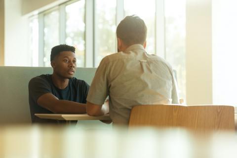 A meeting between a student and teacher