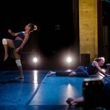 Two dancers on stage