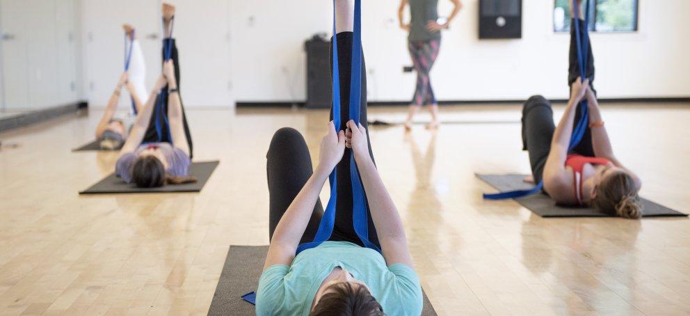 View of pilates class