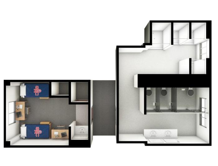 dorm double layout